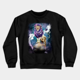 Galaxy Space Lion Crewneck Sweatshirt